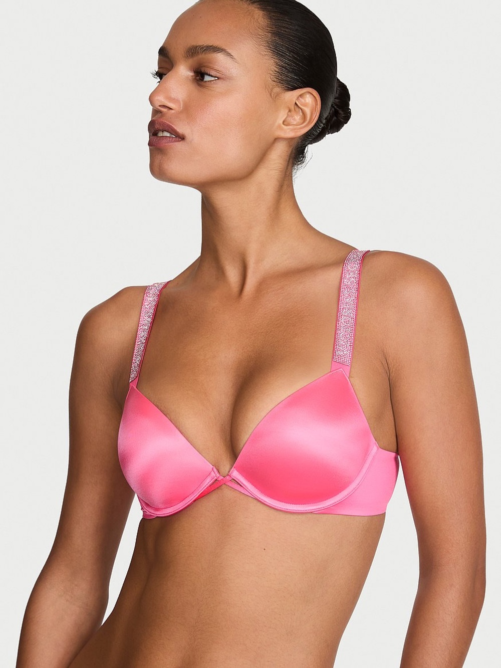 Victoria’s Secret Very Sexy Logo Shine Strap Push-Up Bra NWOT SZ 30B